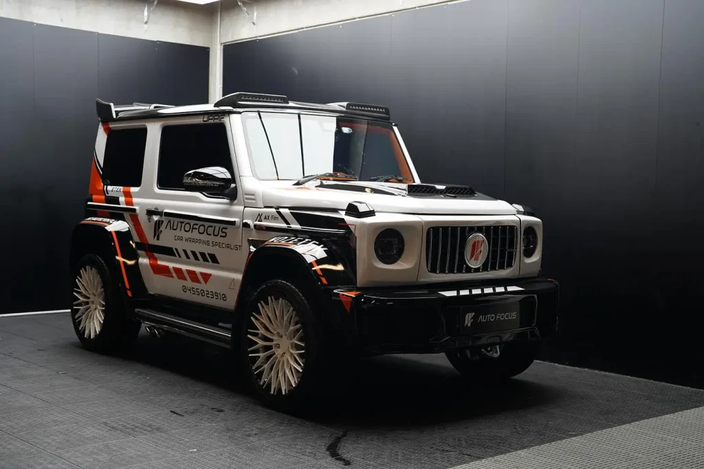 Inozetek Whiteout vinyl wrap transformation by car wraps Banksmeadow NSW experts demonstrating premium colour change capabilities