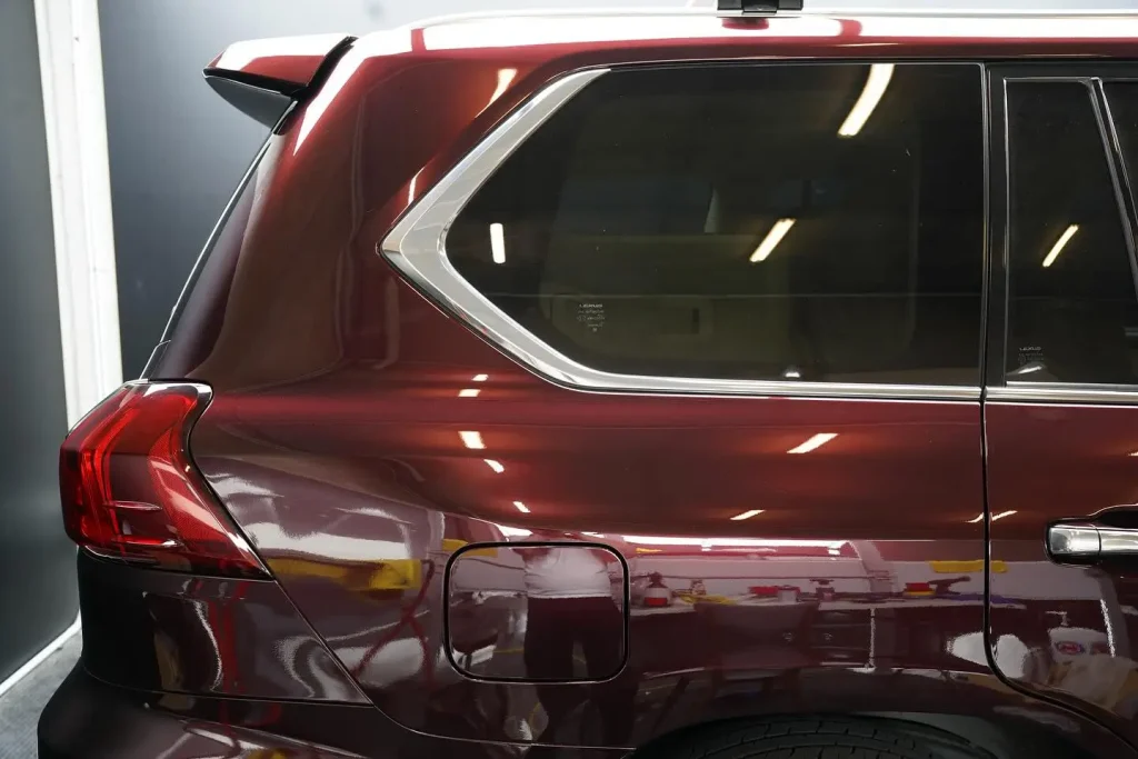 2017 Lexus LX570 with Black Rose vinyl wrap PPF protection showcasing paint transformation results