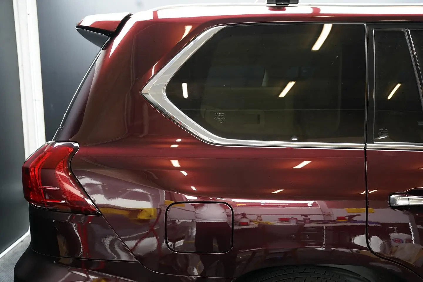 2017 Lexus LX570 with Black Rose vinyl wrap PPF protection showcasing paint transformation results