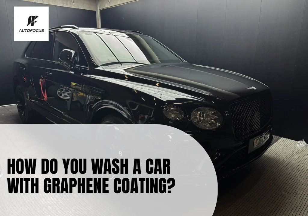 Black Bentley Bentayga with full paint protection film at Sydney car detailing workshop specialising in graphene coating services