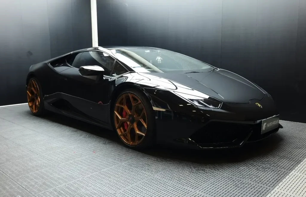 Lamborghini Huracan with full UPPF nano paint protection film and Gtechniq Halo ceramic coating at Alexandria car detailing shop