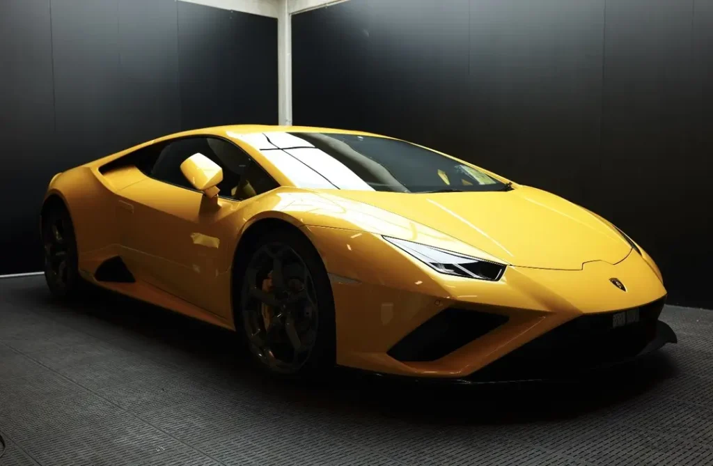 Yellow Lamborghini Huracán with P20 Nano PPF premium detailing service completed