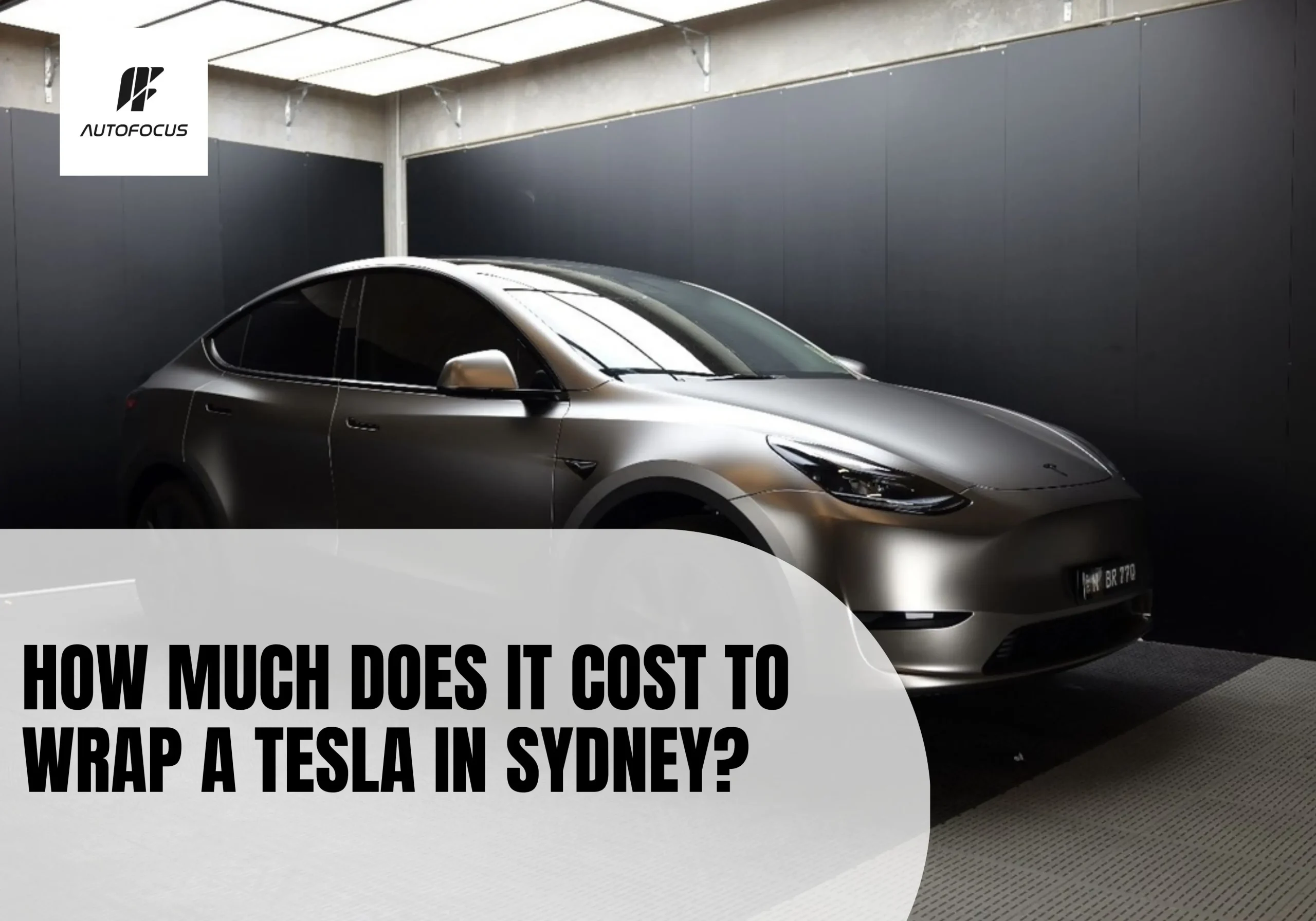 Satin Liquid Metal Silver Tesla wrap cost Sydney finish on a wrapped vehicle